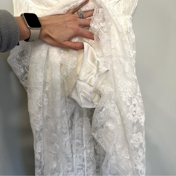 NWT For Love & Lemons Lorena Maxi Dress in White Lace Size Medium Bridal Wedding - Picture 8 of 13